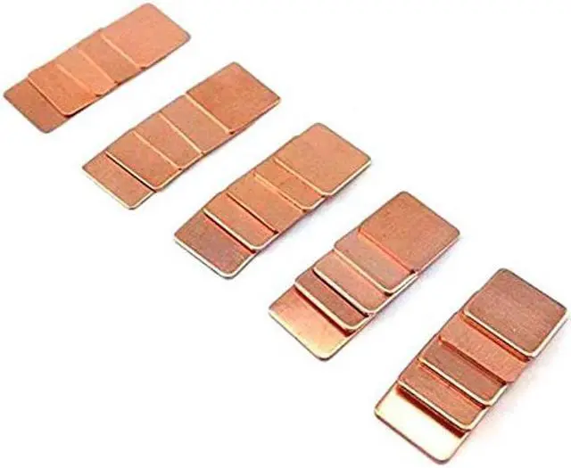 Alt view image 4 of 5 - Easycargo 100pcs 12 Sizes 15mm Copper Pad Shim Thermal Kit - Low Profile Copper Plate Cooler for PC Laptop Chips