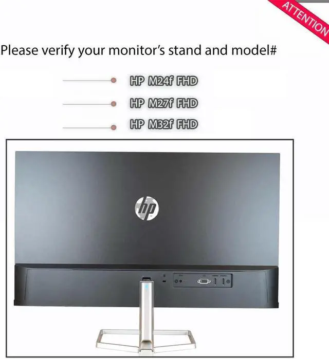 Alt view image 5 of 5 - Gladiator Joe Monitor VESA Arm/Mount Adapter for HP Pavilion M Series, Compatible with HP Pavilion M22f, M24f, M24fd, M24fw, M24fwa, M27f, M27fd, M27fq, M27fw, M27fwa, and M32f