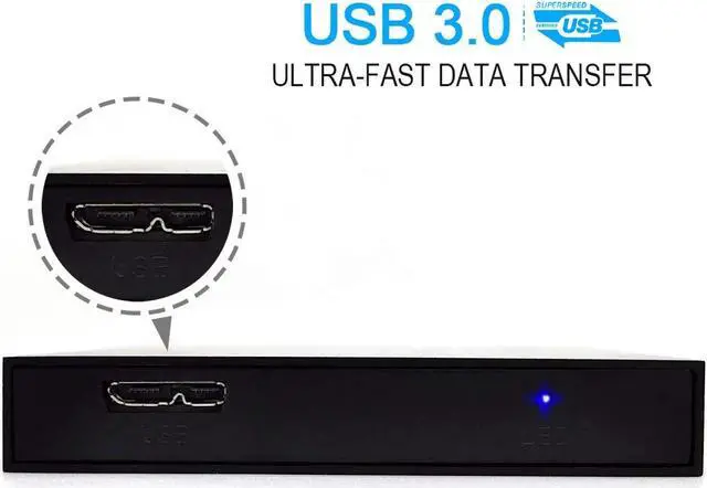 Alt view image 5 of 5 - HWAYO 2.5'' HDD 320GB Ultra Slim Portable External Hard Drive USB3.0 Storage for Xbox One Console, PC, Laptop, MacBook (Silver)