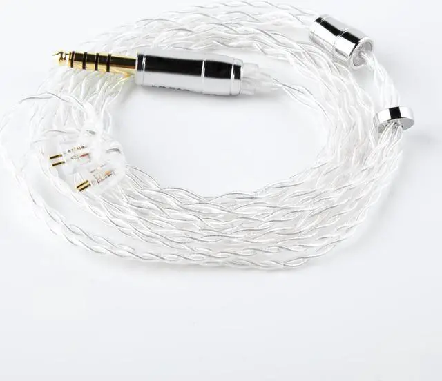 Main image of keephifi Upgrade Earphone Cable-KBEAR [Limpid] 4N 4 Core HiFi in Ear Monitor Detachable Cable High Purity Silver Headphone Cable, for KS2, Lark, KS1, Melody, TFZ Series (TFZ, 4.4MM)