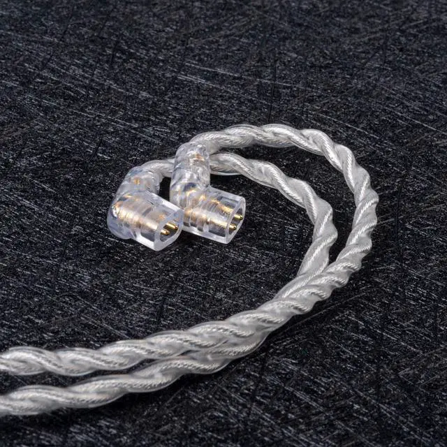 Alt view image 2 of 5 - Kinboofi TRI Earphone Cable 4 Core Silver Plated Single Crystal Copper Cable, Upgraded HiFi Earphone Cable Wire Extension Cord (3.5mm Plug, QDC-C Pin)