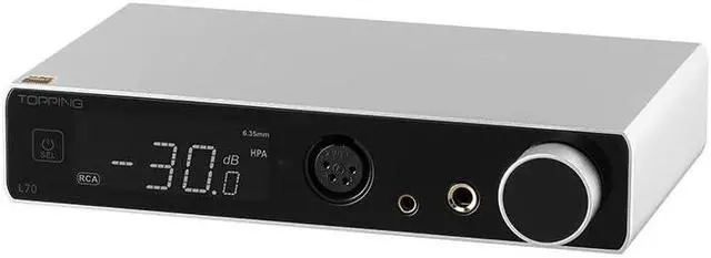 Main image of LEAUDIO Topping L70 Full Balanced NFCA Headphone Amplifier 4Pin XLR/4.4 Balanced/6.35mm SE Output Amp with Remote Control (Silver)