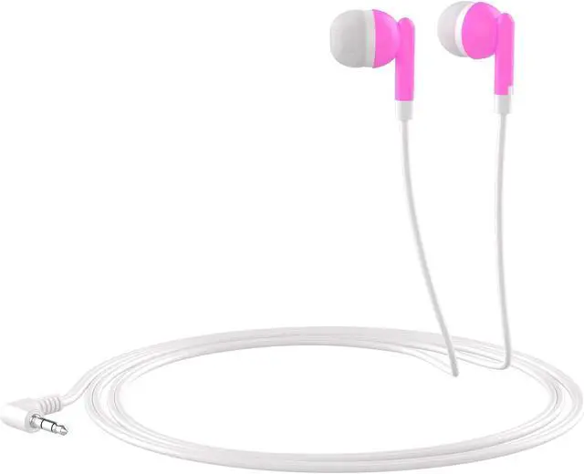 Alt view image 2 of 5 - Maeline Bulk Earbuds with 3.5 mm Headphone Plug - 30 Pack - Pink