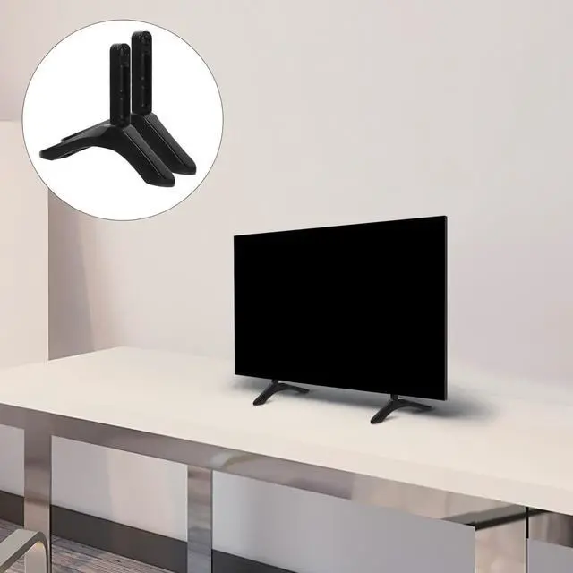 Alt view image 2 of 5 - MAGICLULU 1 Set Tv Stand Tv Table Support Television Base Stand Tv Support Legs Adjustable Desk Stand Tall Led Tv Bracket Tabletop Tv Base Universal Tv Cabinet Table Frame Tv Feet to Rotate, 24X10CM