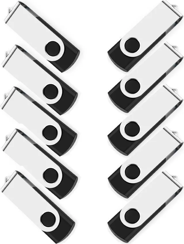 Alt view image 3 of 5 - 10 Pack 16GB USB Flash Drive Bulk Pack, Bulk USB 2.0 Flash Drives Thumb Drive Swivel Memory Stick Jump Drive Pen Drive Zip Drive