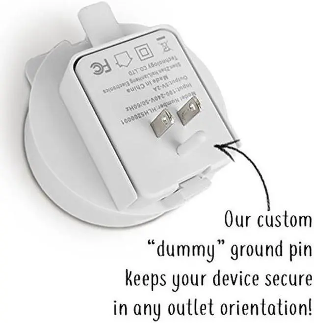 Alt view image 5 of 5 - Dot Genie Deluxe Mount for Amazon Echo Dot 2nd Generation Alexa: The Simplest and Cleanest High-End Outlet Wall Mount Hanger Stand for Kitchen and Bathroom Speakers (Matte White)