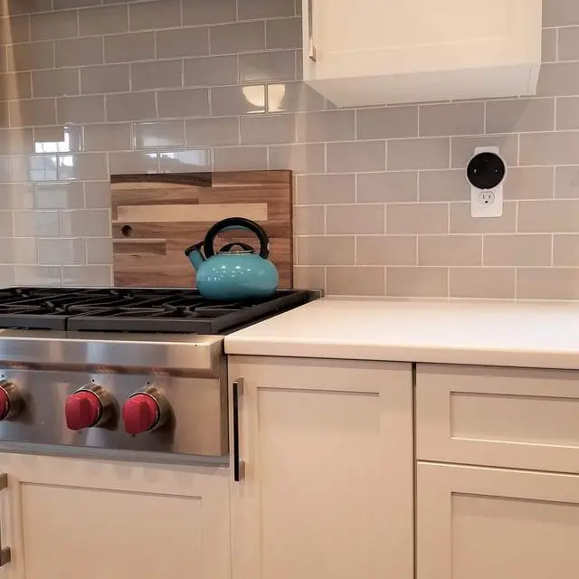 Alt view image 3 of 5 - Dot Genie Deluxe Mount for Amazon Echo Dot 2nd Generation Alexa: The Simplest and Cleanest High-End Outlet Wall Mount Hanger Stand for Kitchen and Bathroom Speakers (Matte White)