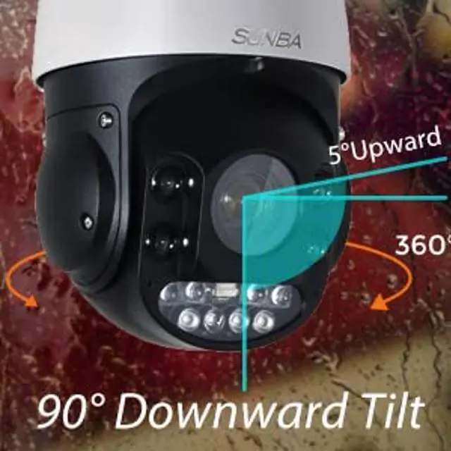 Alt view image 3 of 5 - SUNBA 5MP IP PoE+ PTZ Camera Outdoor, 20x Optical Zoom, Two-Way Audio, 2.4G WiFi Camera, Motion & Human-Shape Detection, 24x7 Automatic Patrol, up to 328ft Night Vision (405-D20X ECO Edition)