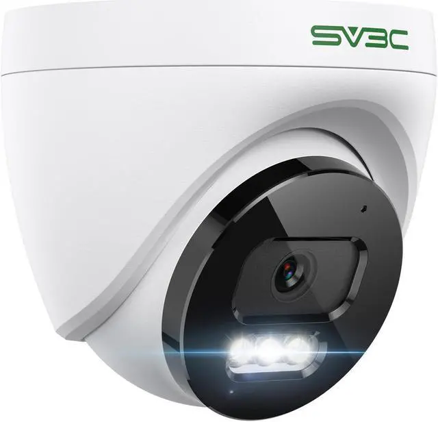 Main image of SV3C 4K POE Camera Outdoor, IP Dome Wired Security Indoor Camera with Human/Vehicle Detection, 8MP HD Color Night Vision, Two Way Audio, Waterproof, 24/7 Recording, RTSP, ONVIF, Up to 512GB SD Card