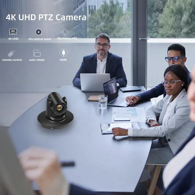 Alt view image 2 of 5 - SZXLCOM PTZ Camera 4K with 20x Optical Zoom,Conference Room Camera HDMI/USB3.0/RJ45 LAN POE Out for Video Live Streaming Church, Zoom, Skype, YouTube, OBS Webcam