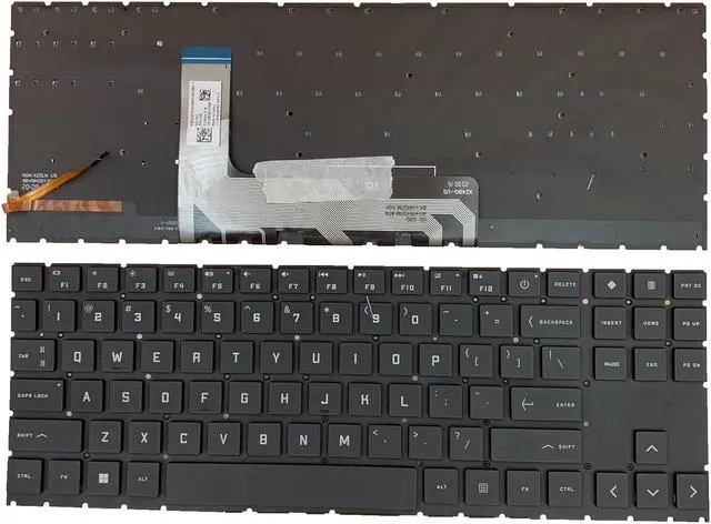 Main image of Laptop Replacement US Layout White Backlight Keyboard for HP OMEN 15 2020 15-EK 15-EN 15-EK0019NR 15-EN0010CA 15-EN0013DX 15-EN0023DX 0023dx 1013DX ek1016tx ek1000 ek0018 TPN-Q238 TPN-Q236 V193446CS1