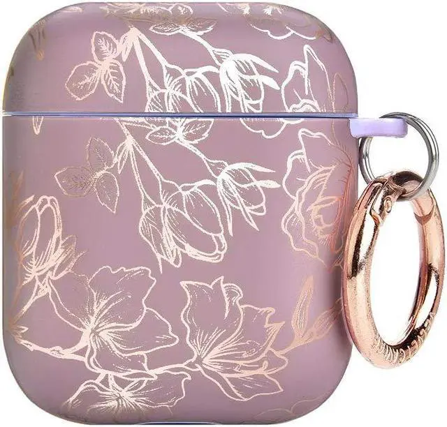 Main image of Velvet Caviar Compatible with AirPods Case 2nd and 1st Generation - Cute Protective Hard Cover for Women - Dusty Rose Floral Flower