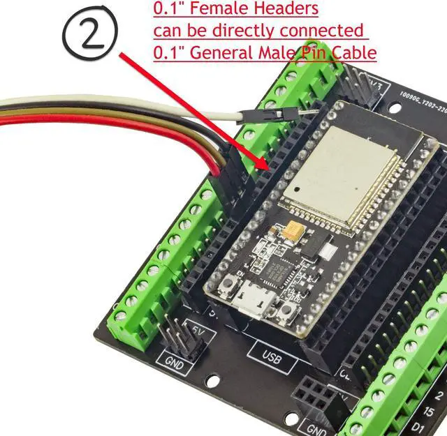Alt view image 3 of 5 - whiteeeen for ESP32 Super Breakout Board 3.81mm / 0.15" Terminal GPIO Expansion Board 3 Types Outputs for ESP32-DevKitC ESP-WROOM-32 Block PCB