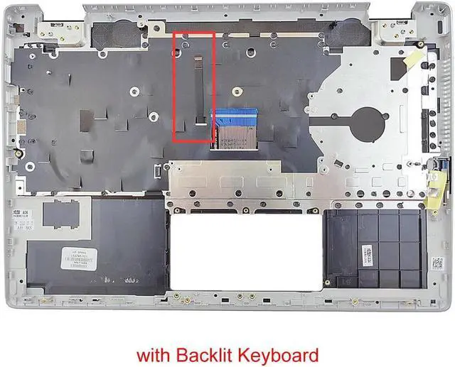 Alt view image 2 of 5 - wzqrps Replacement Laptop Upper Case Palmrest Backlit Keyboard Assembly Part for HP Pavilion x360 14-DH 14T-DH 14T-DH200 14-dh0036T L53795-001 4600GG2T0001