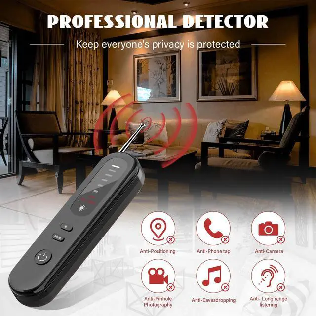 Alt view image 3 of 5 - Hidden Camera Detectors Anti Spy Camera Detector Bug Detector Camera Detector Spy Camera Finder RF Detector Signal Scanner Listening Devices Finder for Hotel, Home, Bathroom, Office, Car, Travel
