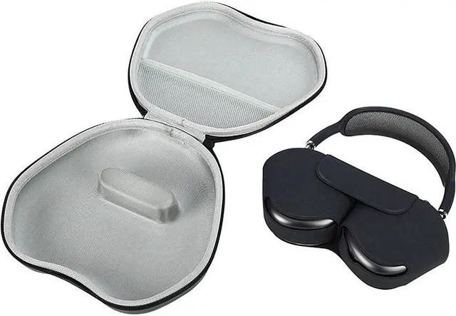 Alt view image 4 of 5 - SaharaCase Travel Carry Case for Apple AirPods Max [Shockproof Bumper] Rugged Protection Anti-Slip Grip (Gray)