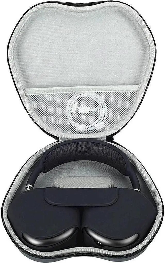 Alt view image 5 of 5 - SaharaCase Travel Carry Case for Apple AirPods Max [Shockproof Bumper] Rugged Protection Anti-Slip Grip (Gray)