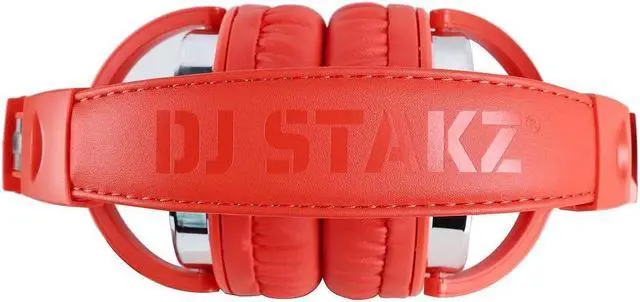 Alt view image 3 of 5 - 2CANZ Red DJ STAKZ Edition Over-Ear Professional Wired DJ Headphones - Enhanced 50mm Neodymium Drivers, Closed Back, Plush Comfrasoft Ear Cushions, 8-Way Adjustable Earpads, and Foldable