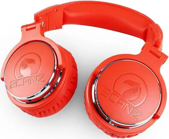 Alt view image 4 of 5 - 2CANZ Red DJ STAKZ Edition Over-Ear Professional Wired DJ Headphones - Enhanced 50mm Neodymium Drivers, Closed Back, Plush Comfrasoft Ear Cushions, 8-Way Adjustable Earpads, and Foldable