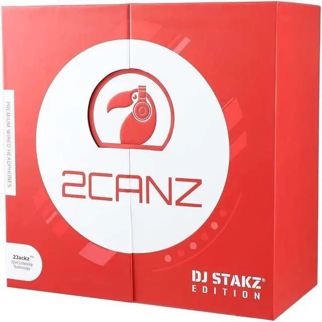 Alt view image 5 of 5 - 2CANZ Red DJ STAKZ Edition Over-Ear Professional Wired DJ Headphones - Enhanced 50mm Neodymium Drivers, Closed Back, Plush Comfrasoft Ear Cushions, 8-Way Adjustable Earpads, and Foldable