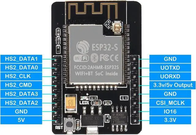 Alt view image 4 of 5 - AEDIKO 4pcs ESP32-CAM Development Board 2.4GHz WiFi + BT/BLE Module with OV2640 Camera Module