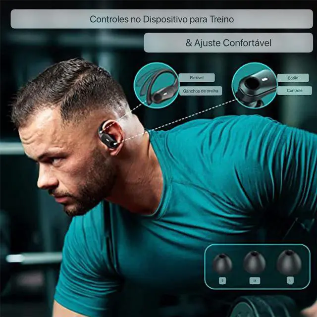 Alt view image 5 of 5 - AGKG123 T59 Bluetooth Headphones Wireless Earbuds 72hrs Playtime Wireless Charging Case Digital Display Sports Ear buds with Earhook Premium Deep Bass IPX7 Waterproof in-Ear Earphones Black