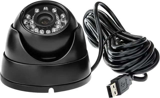 Main image of ELP Aluminum Dome USB Camera Night Vision HD Webcam IR Infrared PC Camera 1.3megapixel USB Security Camera CCTV Home Surveillance Industrial Web Camera Waterproof Outdoor Low Light Camera for Computer