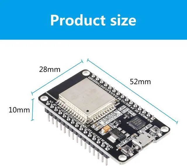 Alt view image 2 of 5 - Alinan 4pcs 30pin ESP32 ESP-32S WiFi Development Board NodeMCU ESP-WROOM-32 Microcontroller 2.4GHz Dual-Core WiFi Bluetooth Processor Integrated Chip CP2102