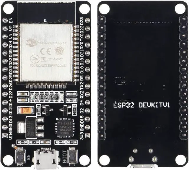 Alt view image 3 of 5 - Alinan 4pcs 30pin ESP32 ESP-32S WiFi Development Board NodeMCU ESP-WROOM-32 Microcontroller 2.4GHz Dual-Core WiFi Bluetooth Processor Integrated Chip CP2102