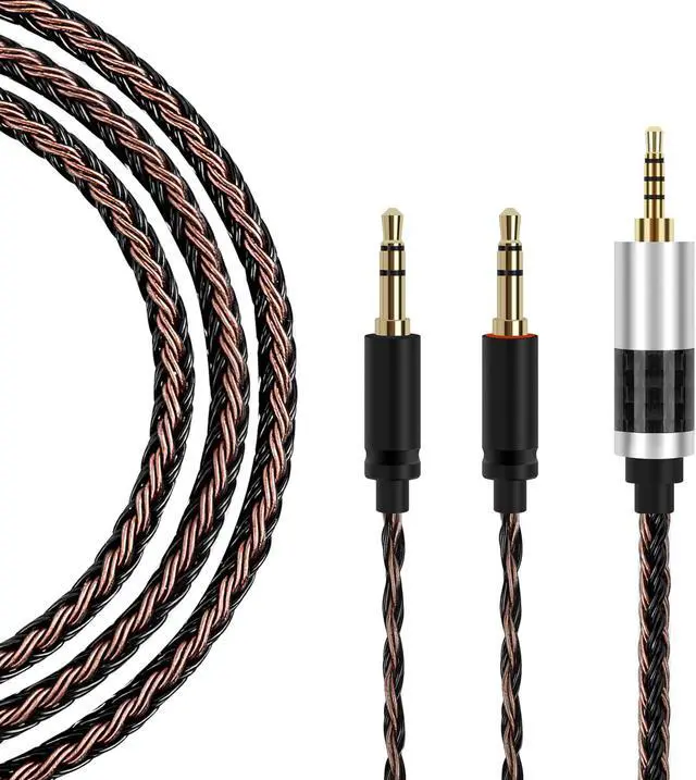 Main image of 2.5mm Balanced Headphone Cable Compatible with Hifiman Sundara, Arya, Ananda, HE4XX, HE560, HE400SE, HE-350, HE1000 / 5N OCC Silver Plated Braided Cable for WM1A, WM1Z, NW-ZX505 Music Player - 4feet