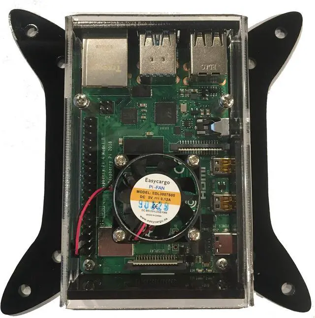 Alt view image 4 of 5 - VESA Mount Case for Raspberry Pi 4 with Fan