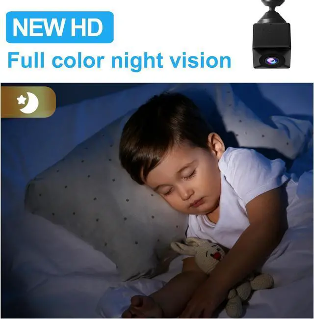 Alt view image 2 of 5 - BEEDMXU New Home HD Full Color Night Vision Mini Surveillance Camera Spy Hidden Wireless WiFi Security Camera for Home Office Car Indoor Security Camera