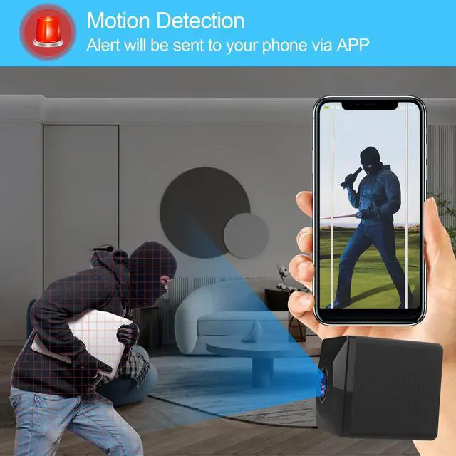 Alt view image 4 of 5 - BEEDMXU New Home HD Full Color Night Vision Mini Surveillance Camera Spy Hidden Wireless WiFi Security Camera for Home Office Car Indoor Security Camera