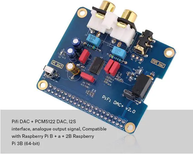 Alt view image 3 of 5 - Digital Audio Card, I2S Interface PiFi DIGI DAC + HiFi DIGI Digital Audio Card Insulated Power Supply Compatible with Raspberry B+, Raspberry 2 Model B,Raspberry 3B (64-bit)