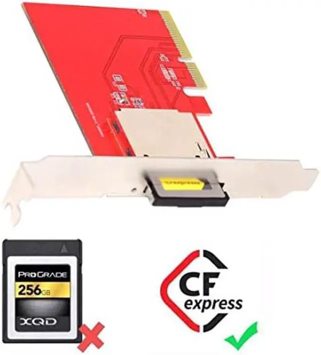 Alt view image 3 of 5 - ChenYang CF Express Type B Memory Card Reader to PCIe 4.0 X4 Extension Card Adapter with 12cm PCI-E Slot Bracket