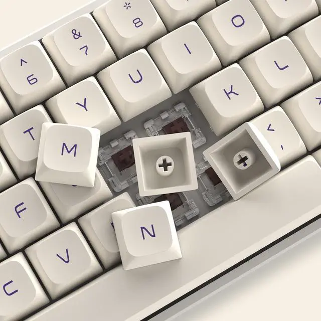 Alt view image 4 of 5 - dagaladoo Retro keycaps Japanese Style Double Shot PBT Keycaps Set dye Sublimation Custom Key caps XDA Profile Key caps Keyboard for Gateron MX Switches Mechanical Keyboard(Beige)