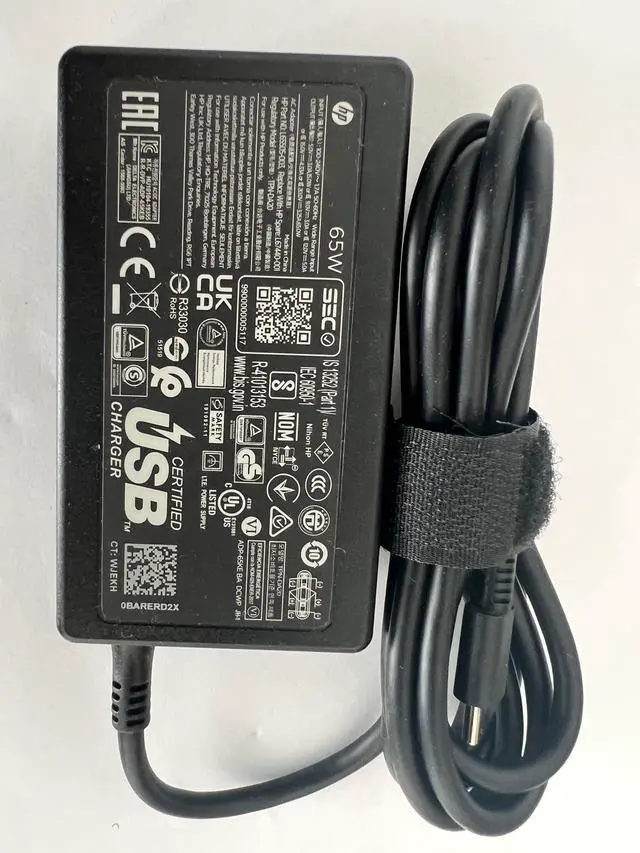 Alt view image 5 of 5 - Original Replacement HP L67440-001- 65W 20V 3.25A USB-C AC Adapter for HP EliteBook x360, P/N: L65505-003, L67440-001, TPN-DA20.