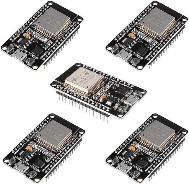 Main image of 5PCS ESP32 ESP-32S WiFi Development Board NodeMCU ESP-WROOM-32 Microcontroller 2.4GHz Dual-Core WiFi Bluetooth Processor Integrated Chip CP2102