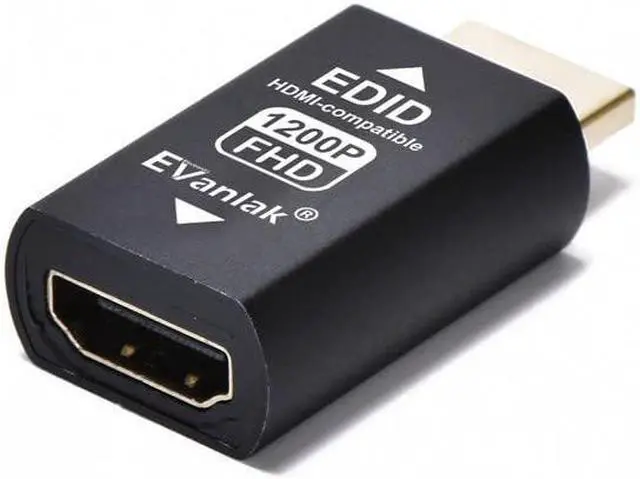 Alt view image 4 of 5 - EVanlak 3rd Generrtion Hdmi Edid Emulator Passthrough Dongle Eliminated Emulator Adapter Work with Mac Thunderbolt to HDMI Switches/Extender/AV Receiver/Video Splitters -1920x1200@59hz-2pack