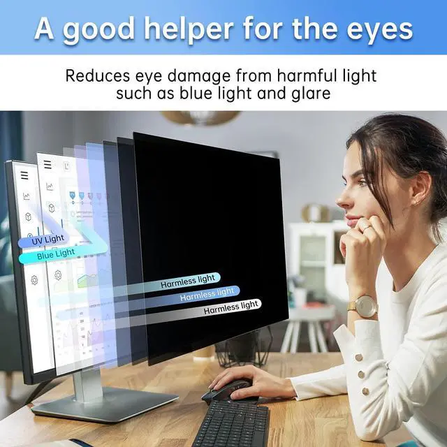 Alt view image 5 of 5 - Privacy Screen Filter for 23 inch Widescreen Monitors-Privacy Screen for computer monitor-Computer Privacy Screen(16:9 20.04"x11.26")