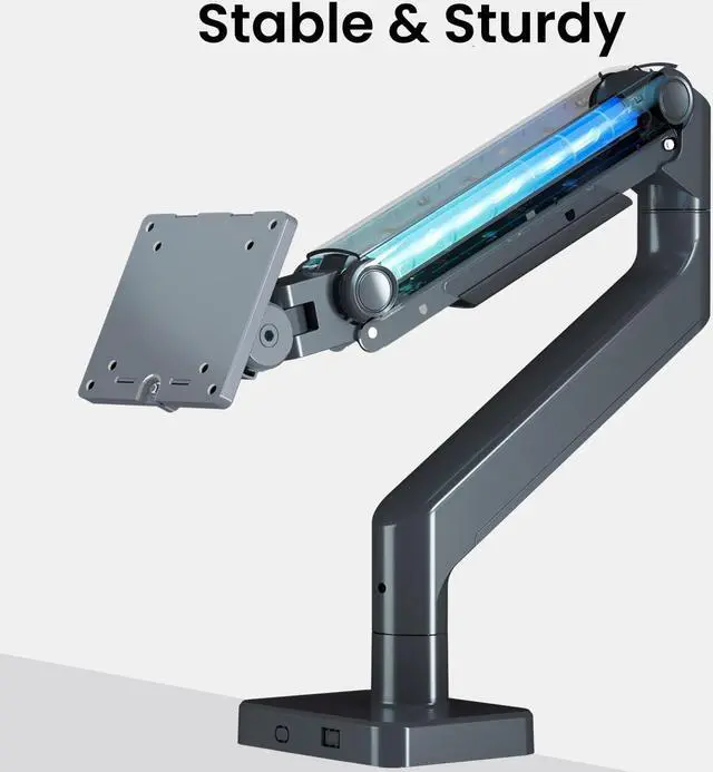 Alt view image 4 of 5 - Premium Ultrawide Monitor Arm 49" - for Samsung Odyssey G9 Monitor Arm, Heavy Duty Monitor Arm, Curved Ultrawide Monitor Mount, Vesa Bracket Up to 49 Inch, Adjustable Height, Max VESA 100x100, Black