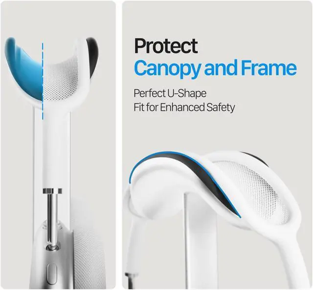 Alt view image 4 of 5 - FARWAYVIEW AirPods max Stand with Sleep Mode, Headphone Stand for Desk, Aluminum, Anti-Slip Base, Anti-Scratch Touch Surface(Silver)