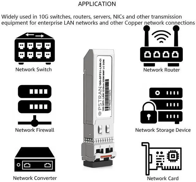 Alt view image 5 of 5 - OPSTRAN 10GBASE-LRM SFP+ Optical Transceiver Module Compatible with Cisco SFP-10G-LRM 10G SFP+ 1310nm 220m DDM Duplex LC MMF