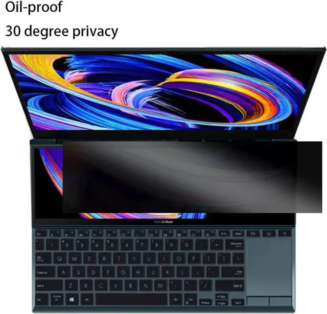 Alt view image 3 of 5 - FYDIKHN Privacy Screen Protector Designed for ASUS ZenBook Pro 14 Duo OLED UX8402 UX8402ZE UX8402ZA 14.5 inches Laptop Anti Spy Film Matte Anti Spy Film TPU Guard Protectors