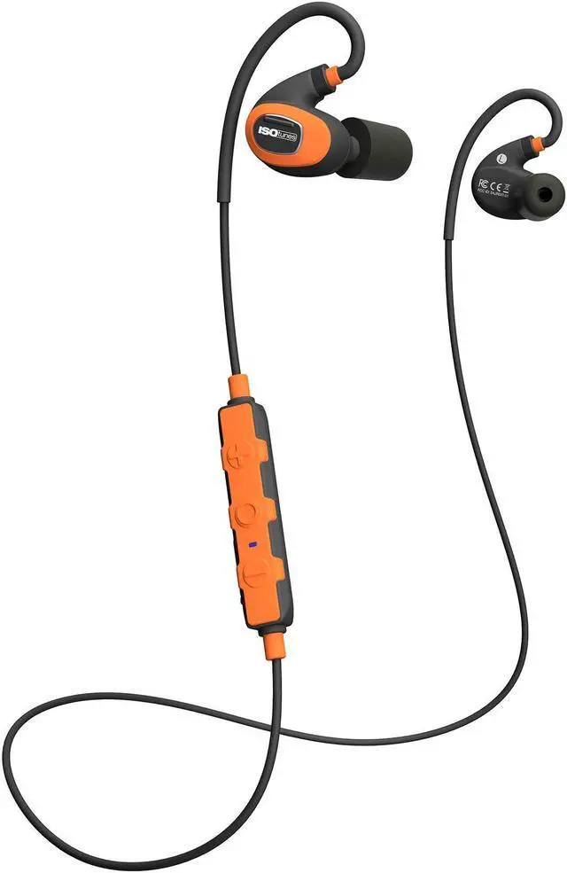 Main image of ISOtunes PRO 2.0 Bluetooth Earplug Headphones, 27 dB Noise Reduction Rating, 16+ Hour Battery, IP67 Durability, Noise Cancelling Mic, OSHA Compliant Professional Hearing Protector (Safety Orange)