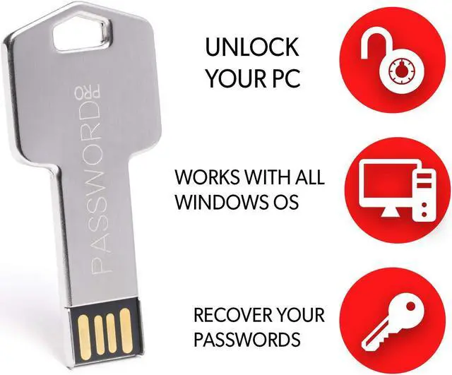 Alt view image 5 of 5 - Password Reset Key Pro Next Generation - USB 3.0 Works w/Windows 98, 2000, XP, Vista, 7, & 10 - Fast Access No Internet Connection Needed - Reset Lost Passwords on Windows Based PC & Laptop