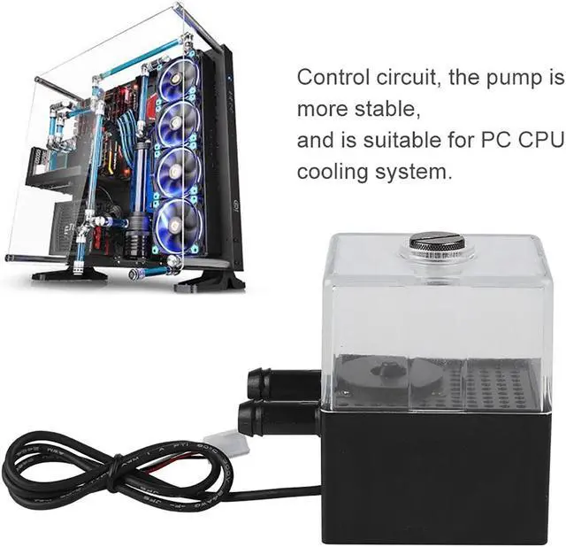 Alt view image 4 of 5 - PC Pump/Reservoir Combo, Water Cooling Pump Kit, 300L/H, 150ml Reservoir, for CPU Liquid Cooling System Computer Accessories