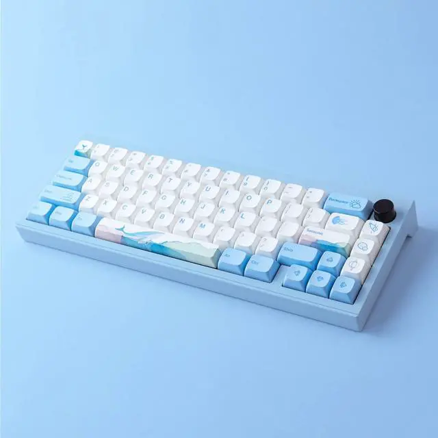 Alt view image 4 of 5 - Hyekit PBT Melody of The Sea Keycaps - 137 Keys, Dye-Sublimation, Cute Design, XDA Profile for Cherry/Gateron MX Switches Mechanical Keyboards