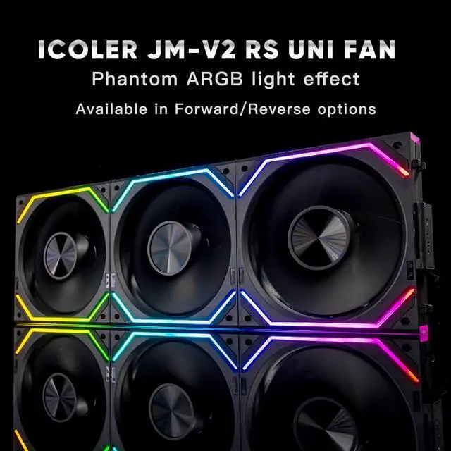 Alt view image 4 of 5 - ICOLER PC Fan JM-V2 RS 120 Infinity Mirror Module Daisy-Chain ARGB 120mm Reverse Fan Triple Pack Suitable for Computer Case & CPU Cooling