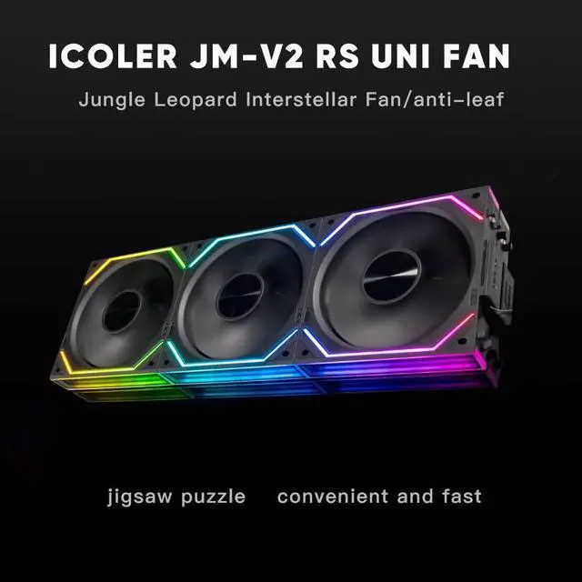 Alt view image 5 of 5 - ICOLER PC Fan JM-V2 RS 120 Infinity Mirror Module Daisy-Chain ARGB 120mm Reverse Fan Triple Pack Suitable for Computer Case & CPU Cooling